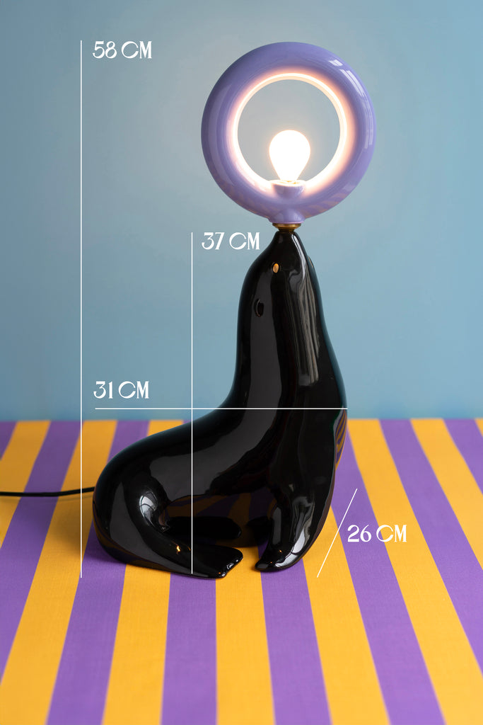 Lampe à poser PENELOPE coloris noir 26,5 x 15 cm - 4MURS